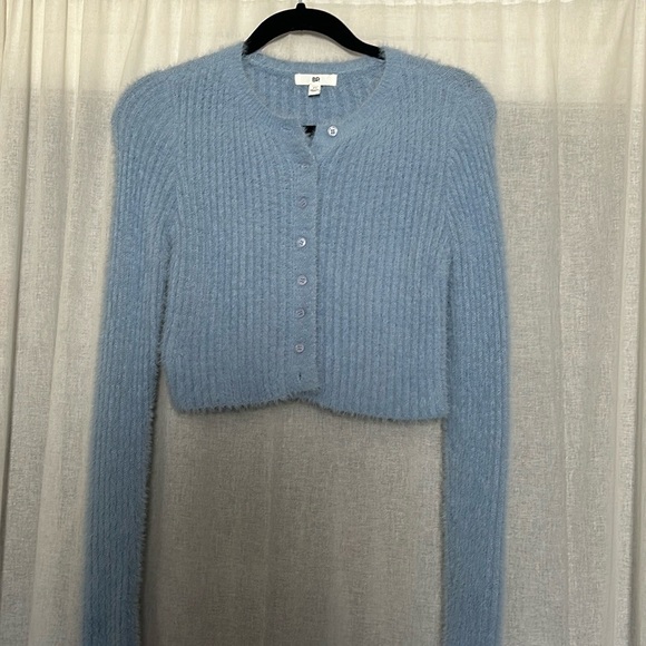NWOT. BP fuzzy crop sweater top . Never worn. Perfect condition. Super cute. - Picture 2 of 8